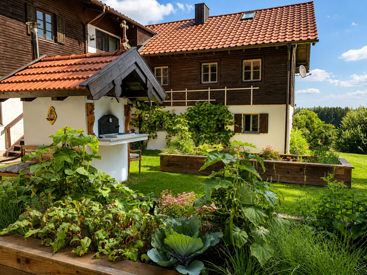 Blühender Gartenbereich am Kleinen Landhaus II
